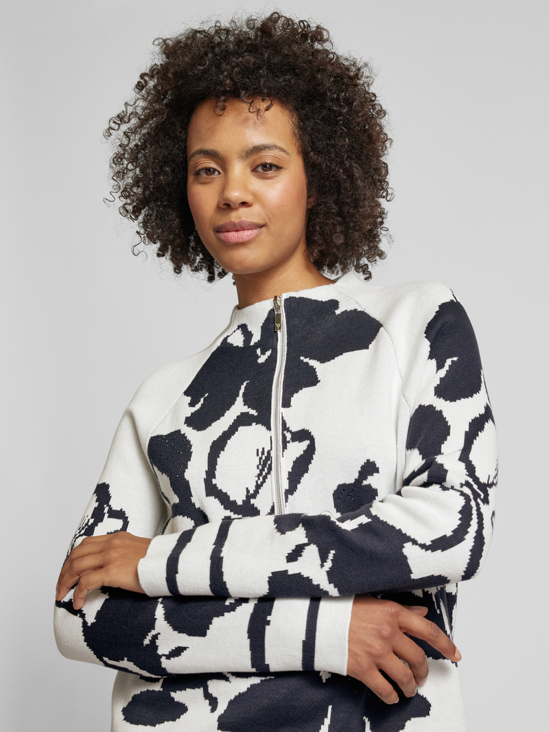 monari Gebreide pullover met raglanmouwen