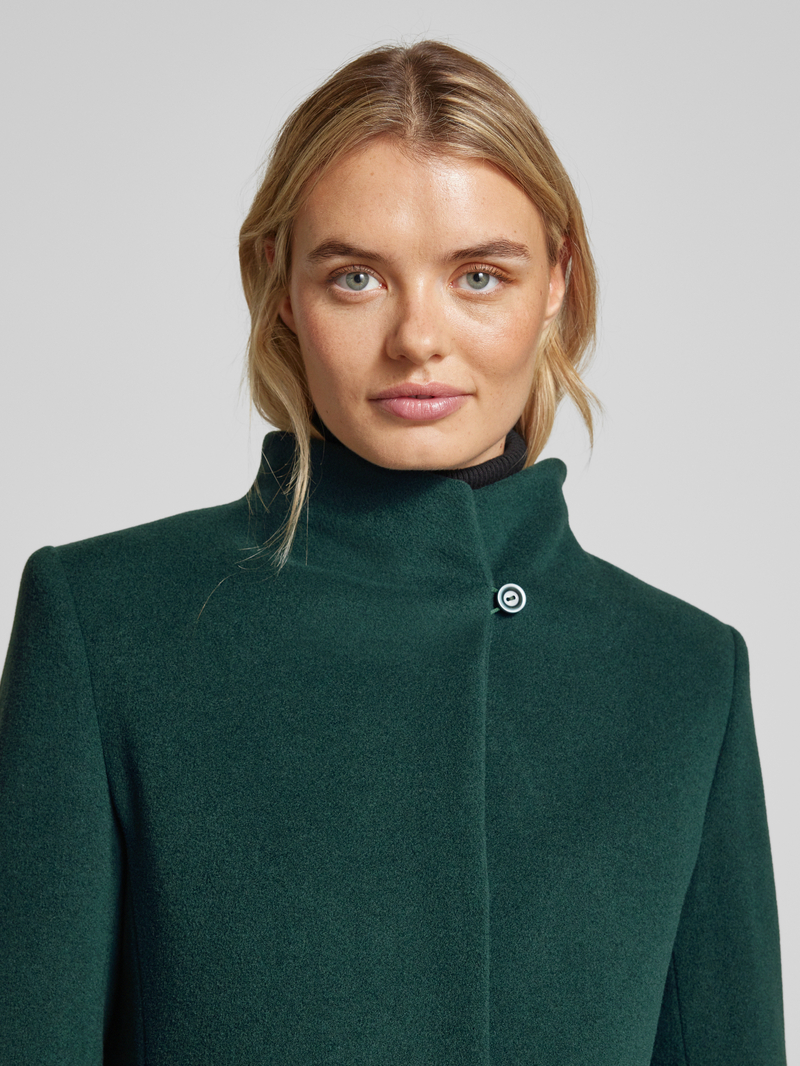 ICONS Cinzia Rocca Wollen jas met opstaande kraag