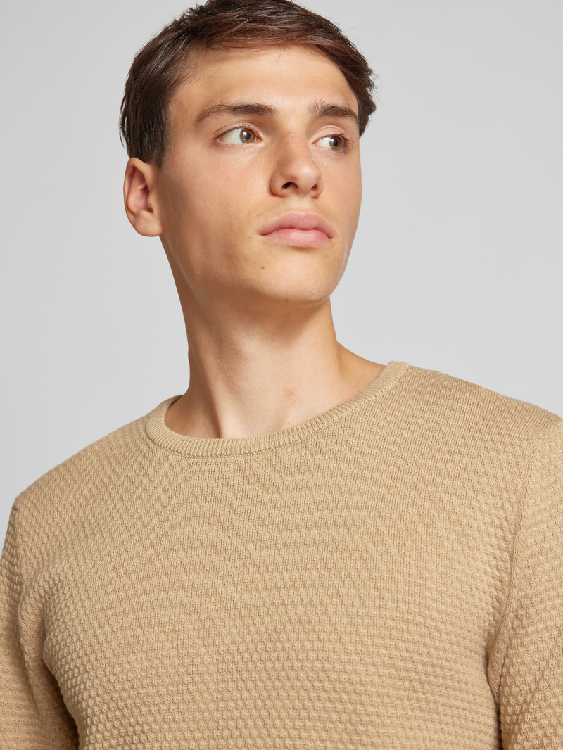 Blend Gebreide pullover met structuurmotief