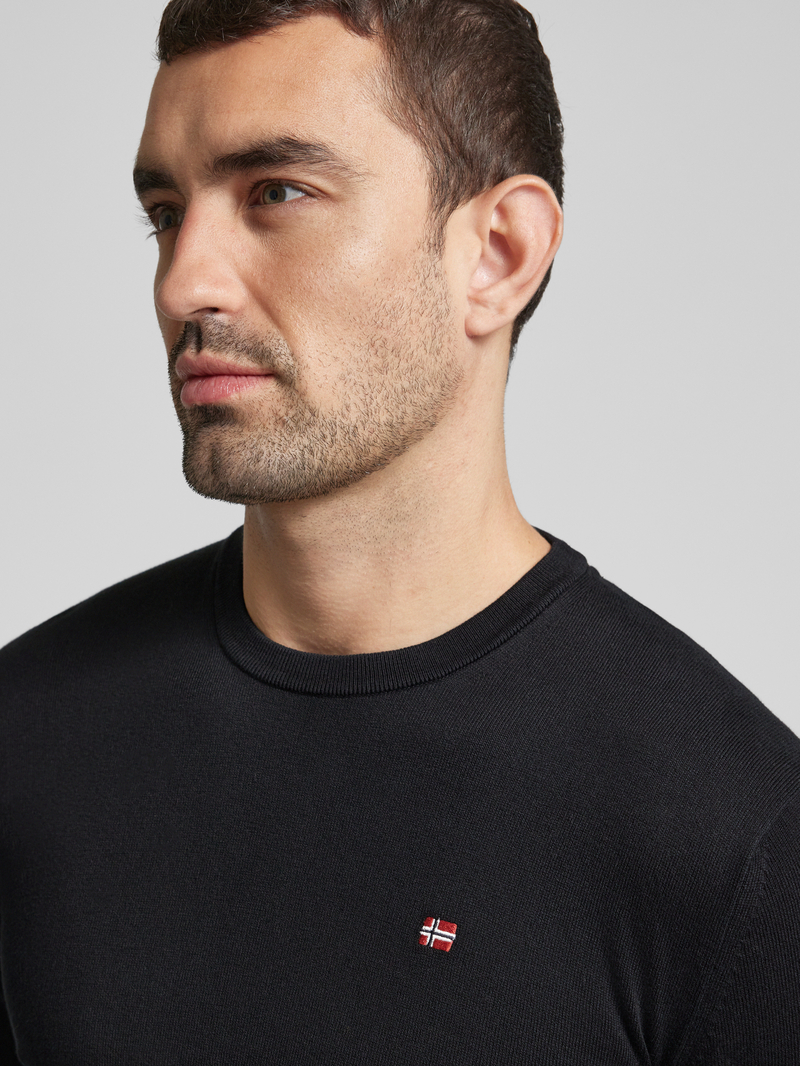 Napapijri Gebreide pullover met labelstitching model 'DROZ'