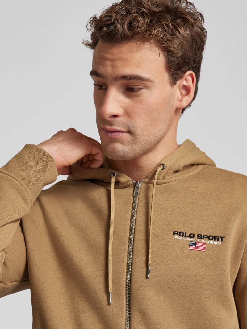Polo Sport Sweatjack met labelstitching