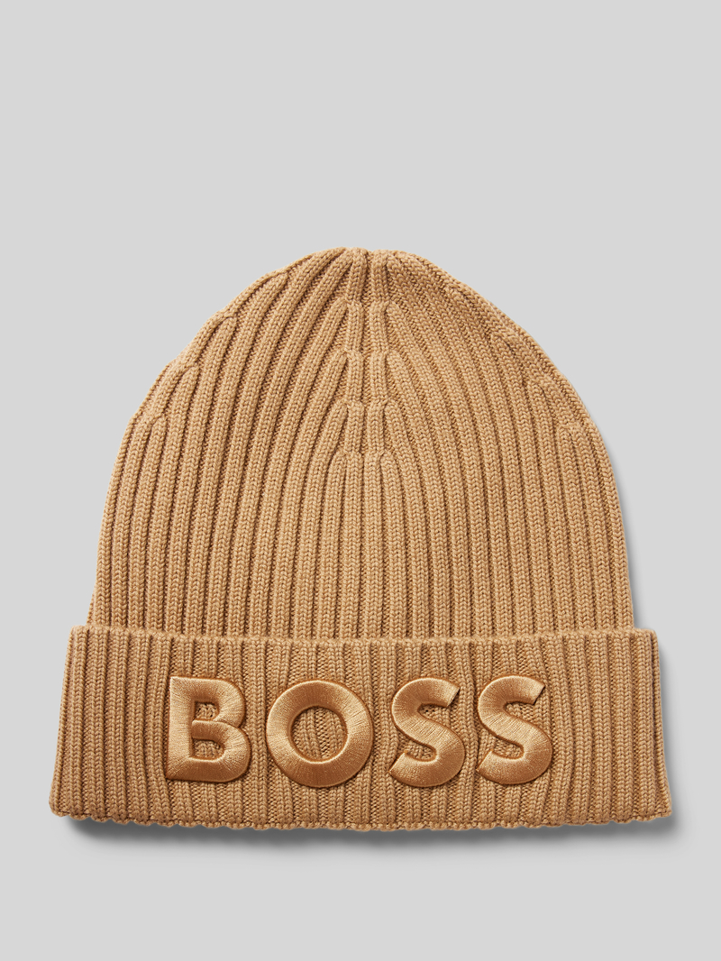 Boss Beanie met labelstitching, model 'Lara'