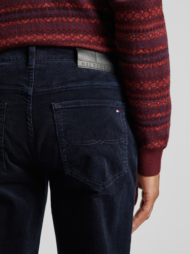 Tommy Hilfiger Straight leg corduroy broek in 5-pocketmodel model 'DENTON'