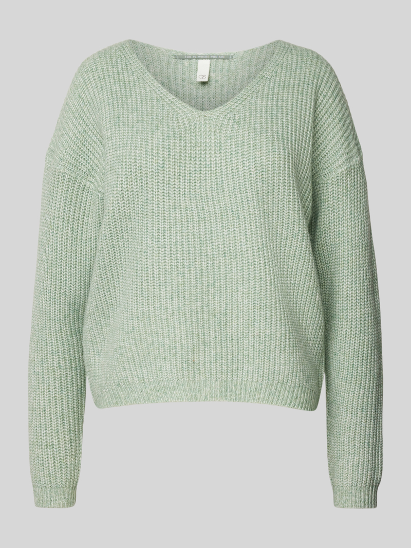 QS Gebreide pullover met V-hals