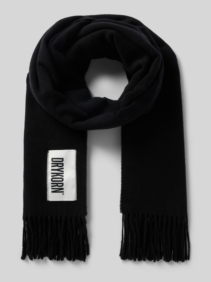 drykorn Sjaal van wol met labelpatch model 'GAZE'