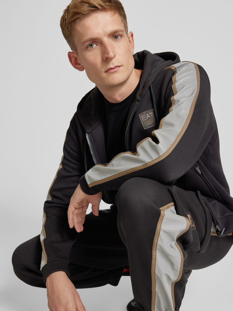 EA7 Emporio Armani Sweatjack met labelpatch