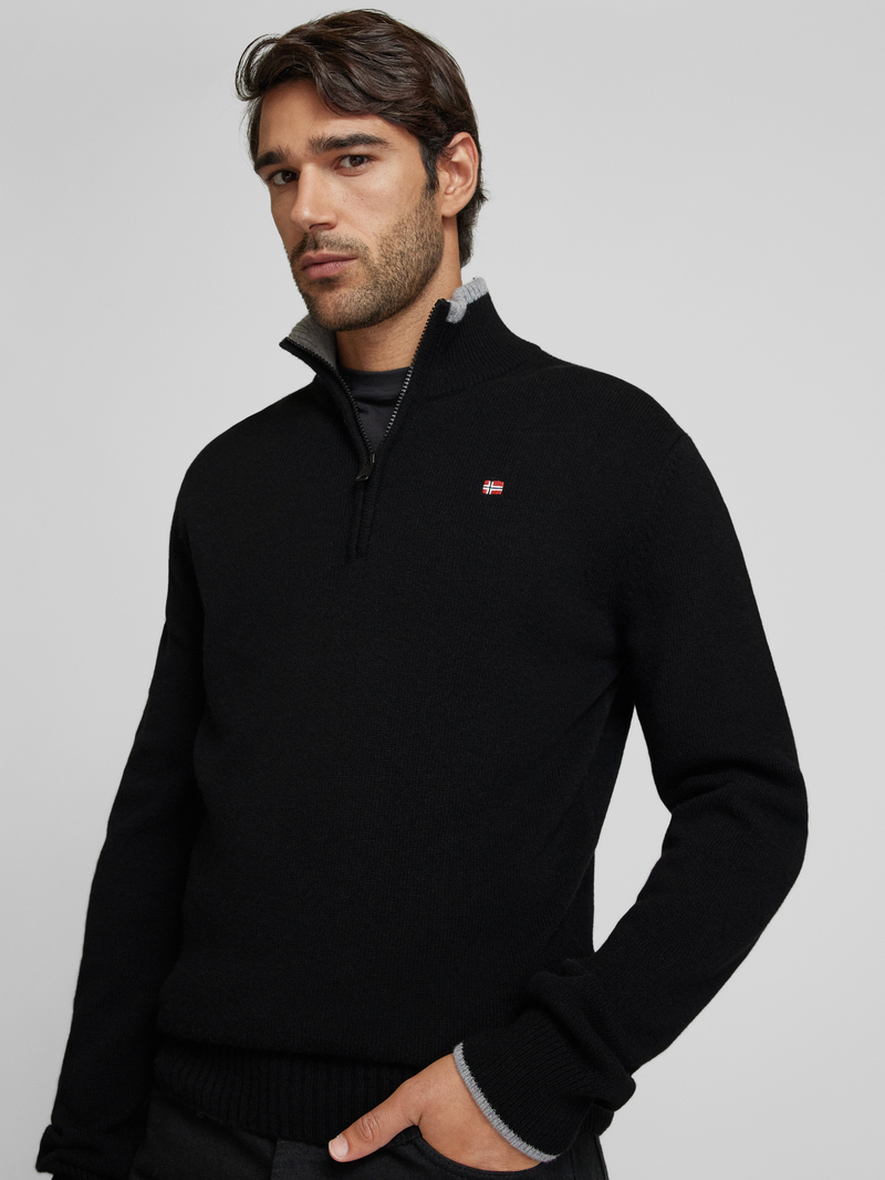 Napapijri Gebreide pullover met logostitching model 'DAIN'
