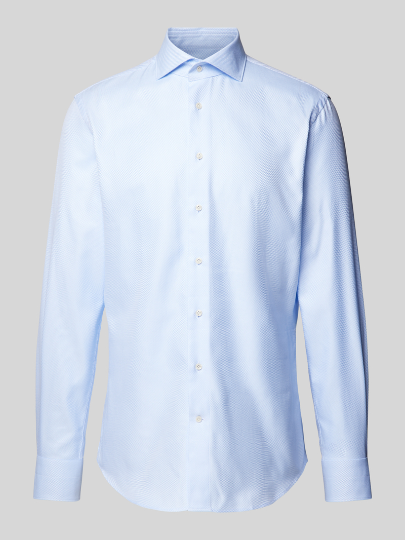 Profuomo Slim fit zakelijk overhemd met haaikraag