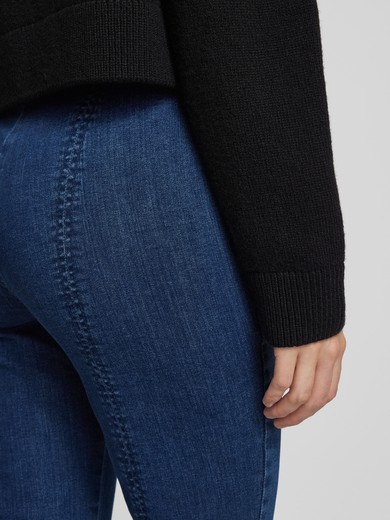 STEHMANN Flared stoffen broek met elastische band model 'Ina'