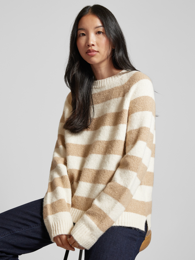 Boss Gebreide pullover van alpacamix met ronde hals