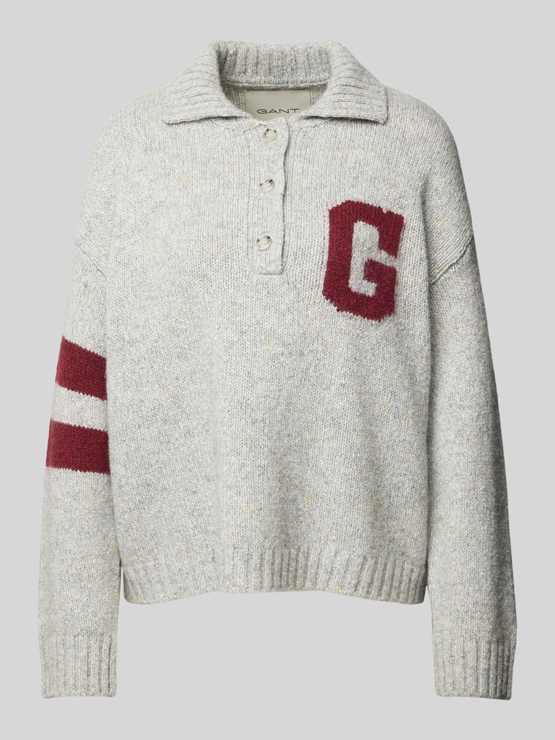 Gant Gebreide pullover met labelstitching, model 'INTARSIA'