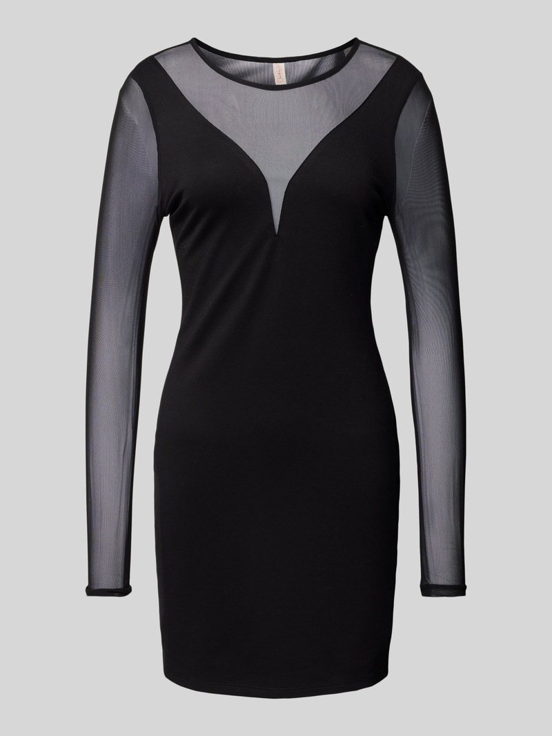 Only Mini-jurk met semi-transparante inzetten model 'BECKI'