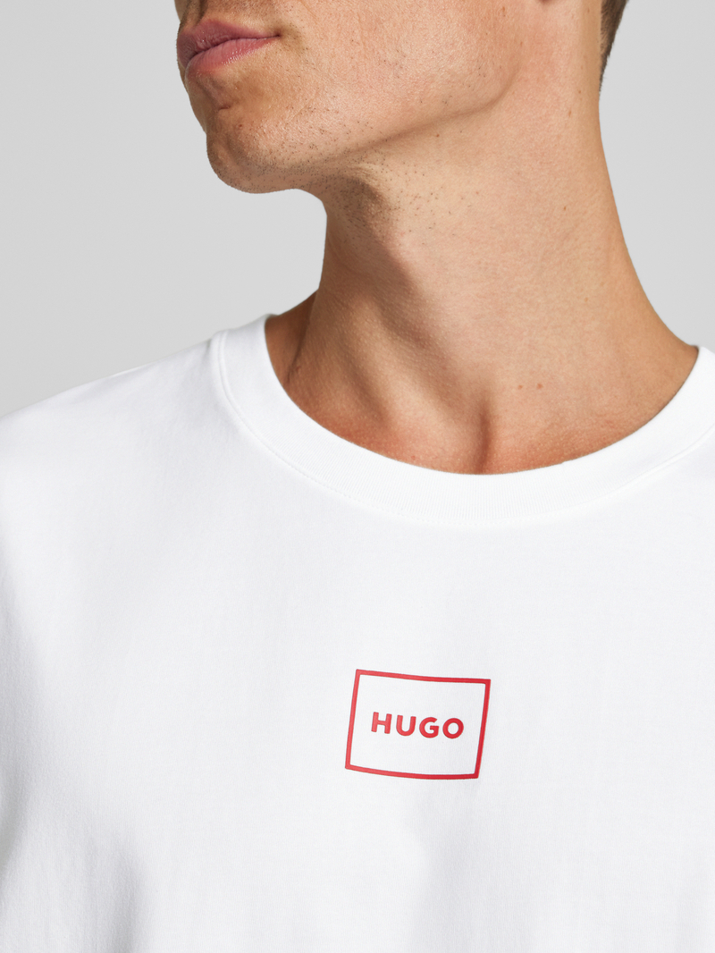 HUGO T-shirt met labelprint model 'Laze'