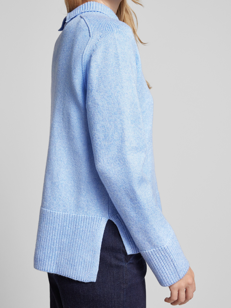 Tom Tailor Regular fit gebreide pullover van zachte viscosemix met opstaande kraag