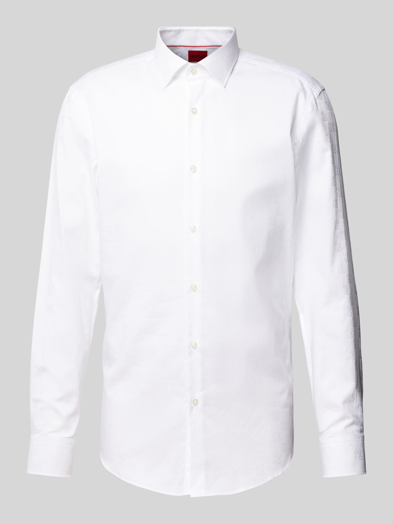 HUGO Slim fit zakelijk overhemd met kentkraag model 'Kenno'