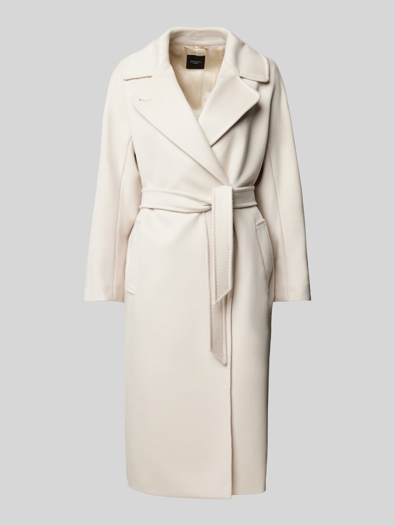 Weekend Max Mara Lange jas met platte kraag model 'RESINA'