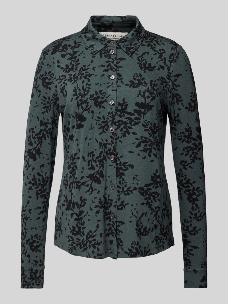 Marc O'Polo Regular fit jersey blouse van hoogwaardige viscosemix met printmotief