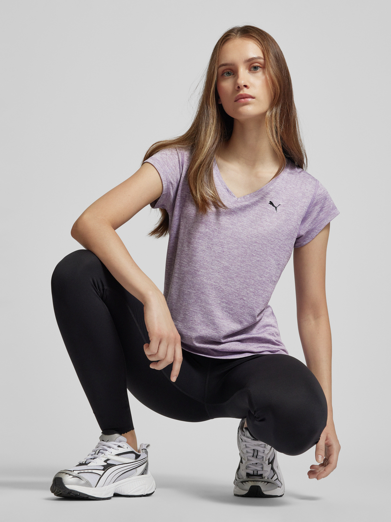 Puma T-shirt met logoprint model 'TRAIN FAV HEATHER CAT'