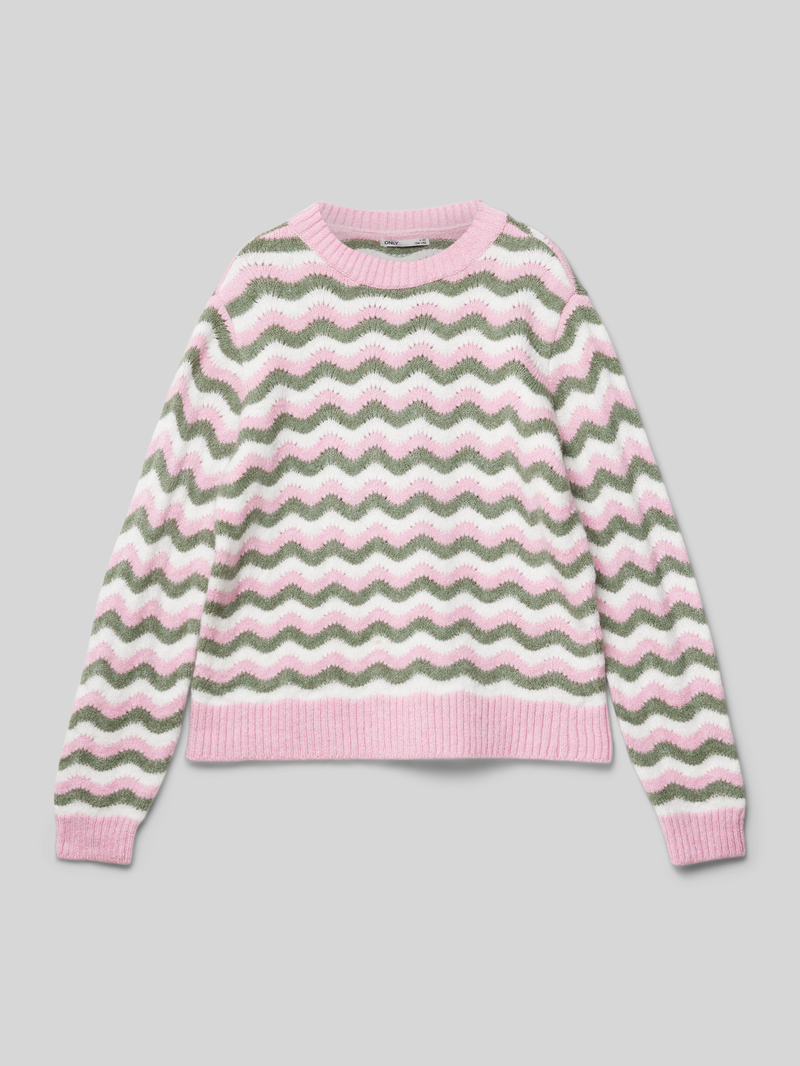 Only Pullover met golfpatroon model 'LIA'