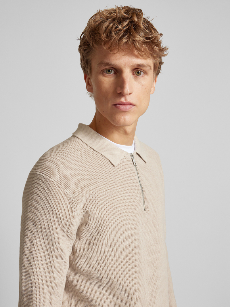 Only & Sons Gebreide pullover met korte ritssluiting model 'MATTEO'