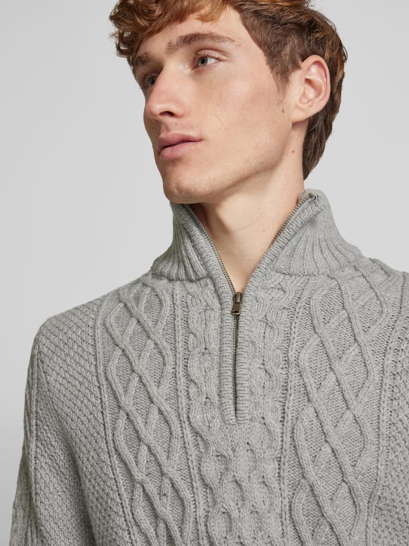 Superdry Gebreide pullover met kabelpatroon model 'Jacob'