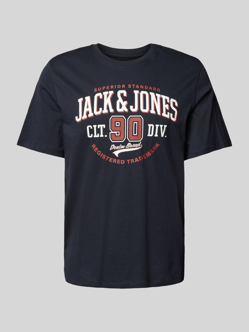 jack & jones T-shirt met labelprint model 'ELOGO'
