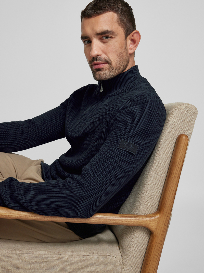 JOOP! JEANS Gebreide pullover met schipperskraag