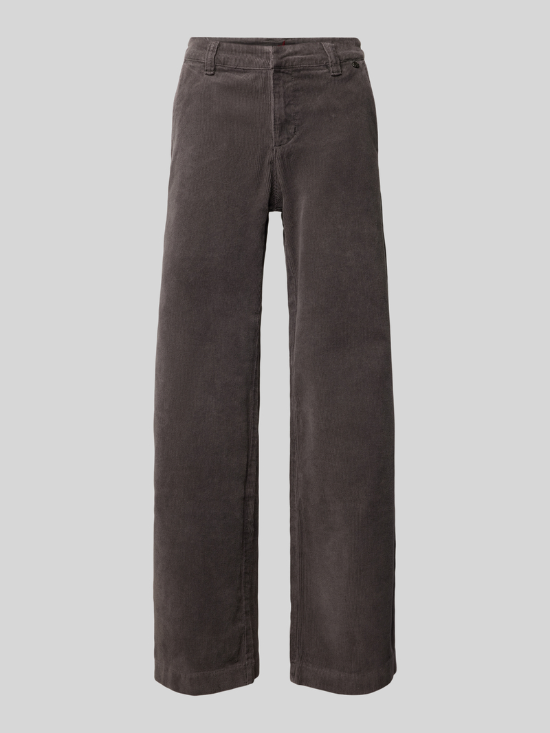 Buena Vista Straight leg broek met labeldetail
