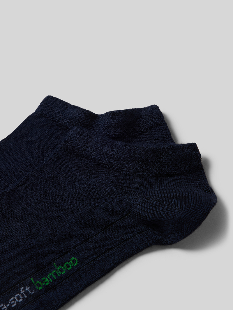 CAMANO Sneakersokken met labelstitching in een set van 2 paar model 'Bamboo'