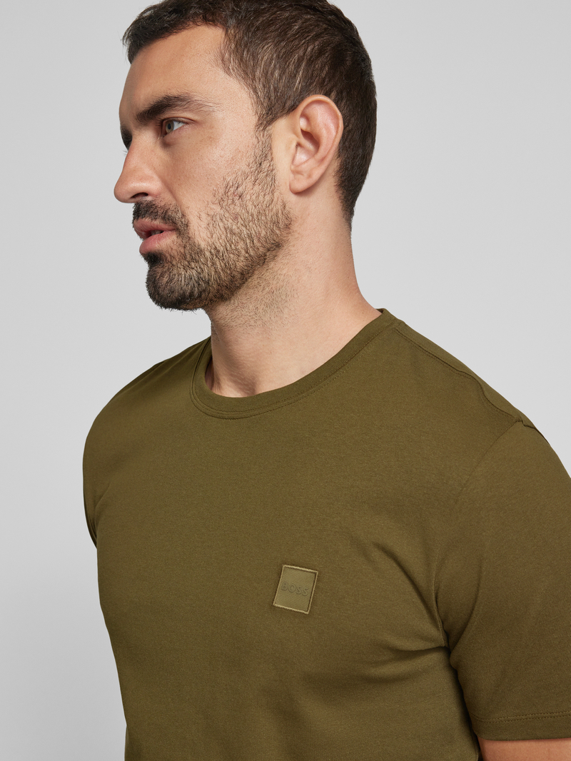 Boss Orange T-shirt met labeldetail model 'Tales'