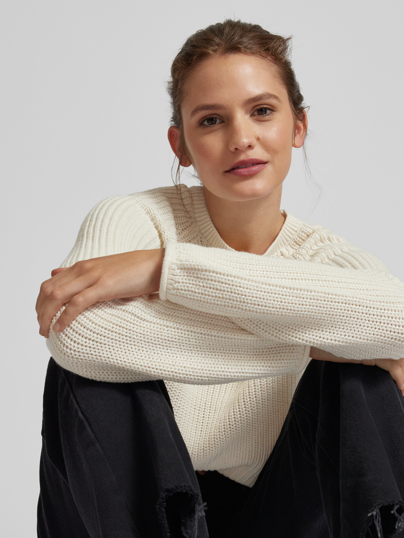 QS Gebreide pullover met raglanmouwen
