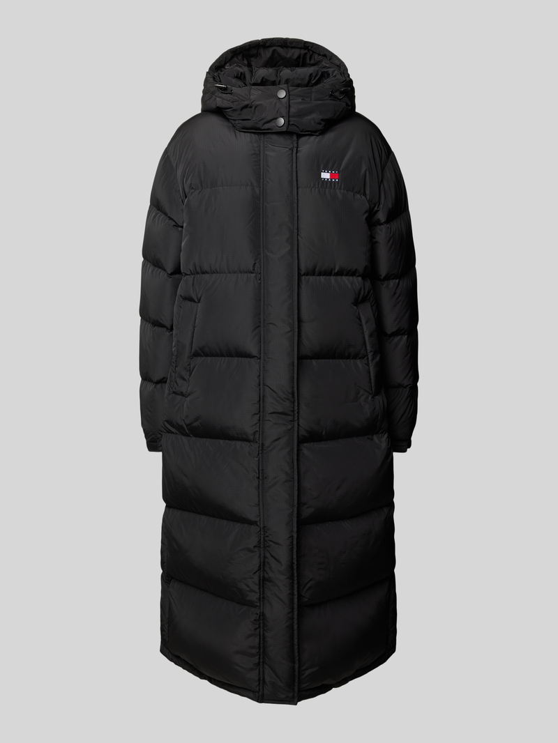 Tommy Jeans Gewatteerde lange jas met labelstitching model 'ALASKA'