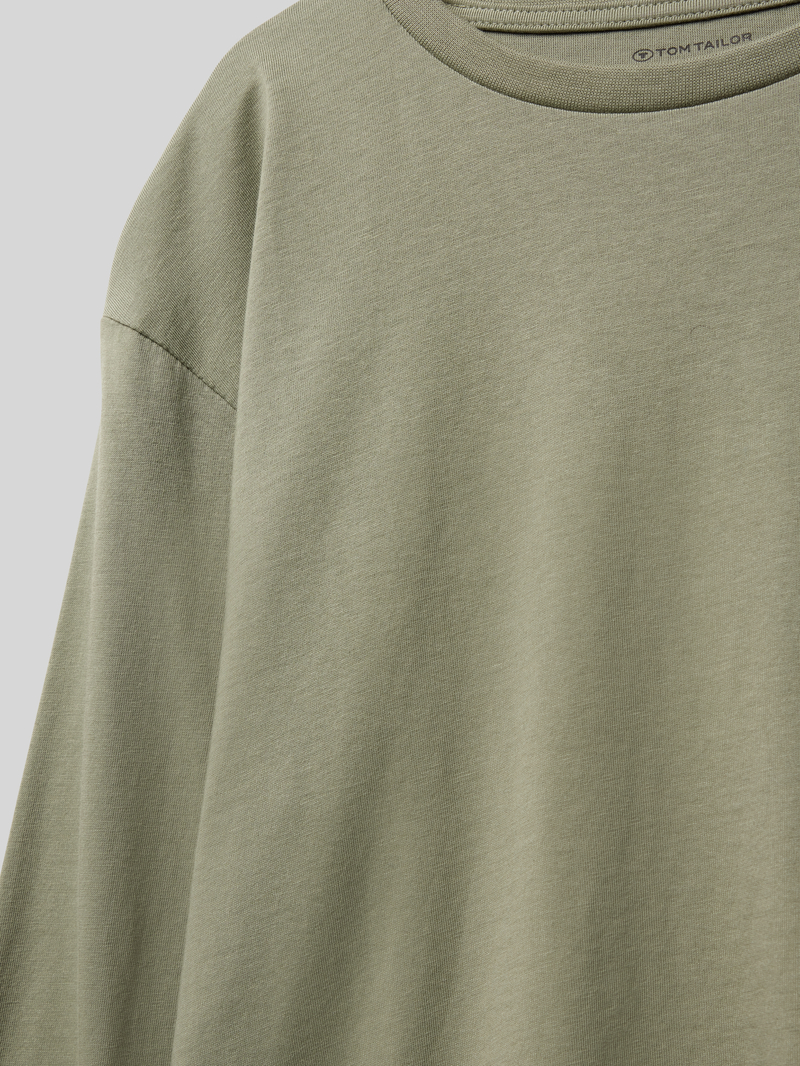 Tom Tailor Oversized shirt met lange mouwen van puur katoen met print