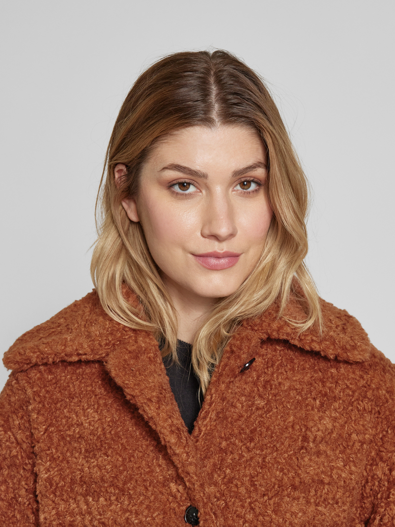 HUGO Lange jas van imitatiebont model 'Mimina'