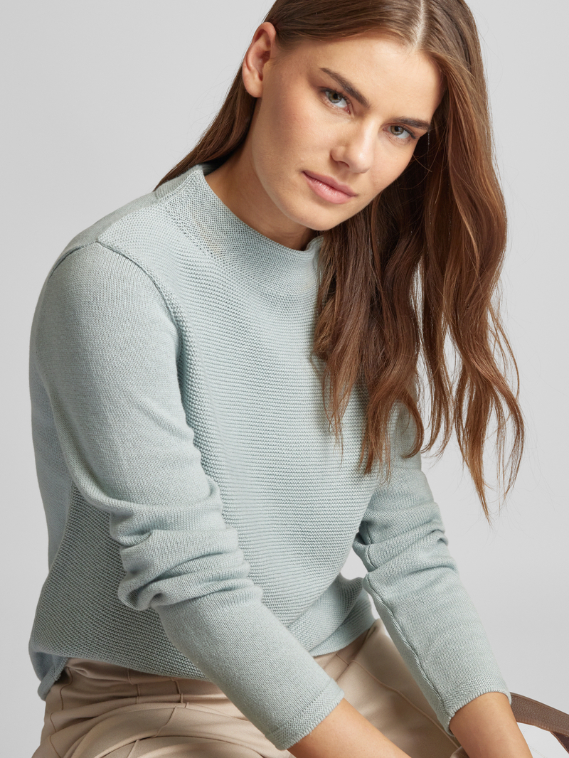 Marc O'Polo Slim fit gebreide pullover van hoogwaardig katoen met fijn averecht tricot