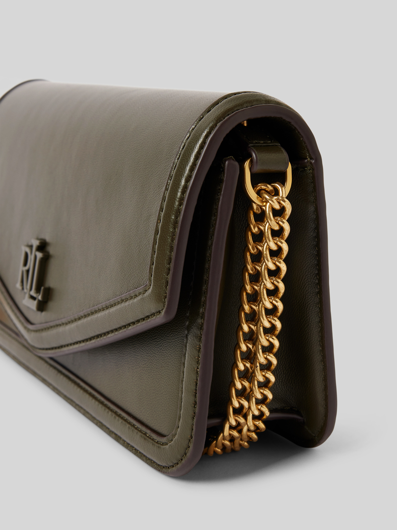 Lauren Ralph Lauren Schoudertas van schapenleer met labeldetail model 'SAWYER'