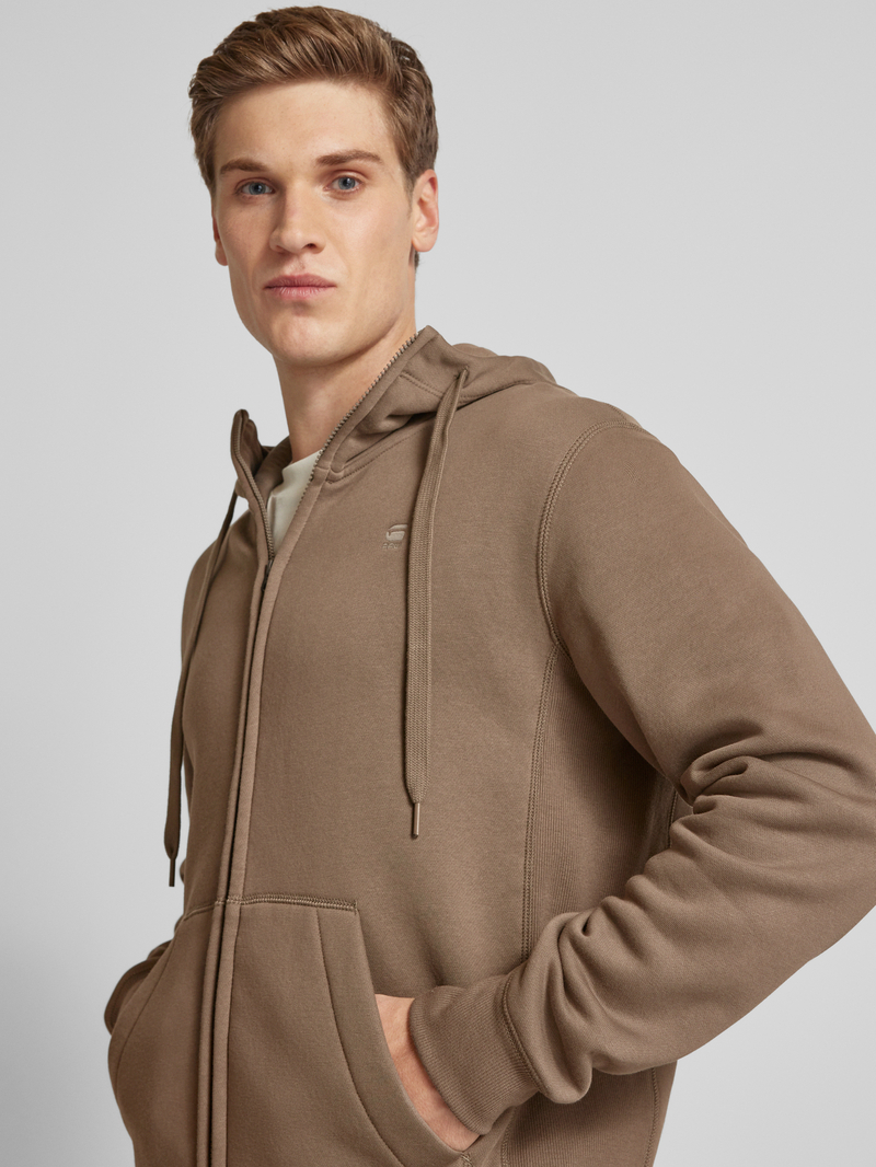 G-Star Raw Sweatjack met capuchon en logostitching