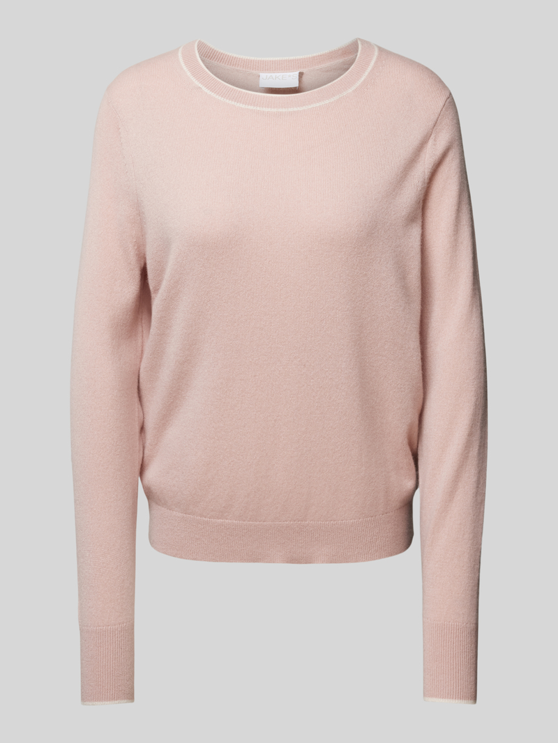 Jake*s Collection Gebreide pullover met ronde hals