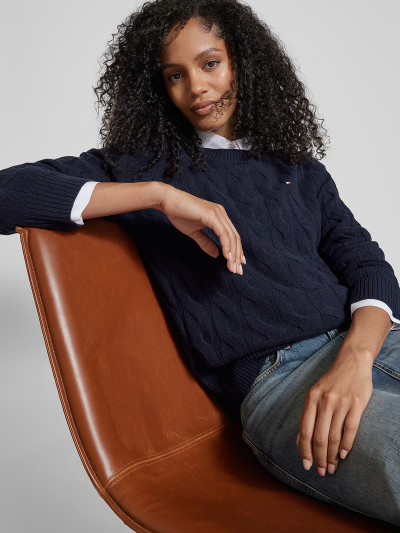 Tommy Hilfiger Gebreide pullover met ribboorden