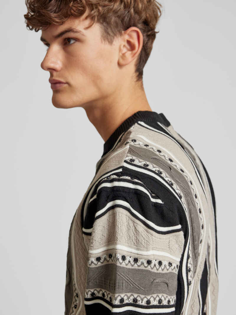 Redefined Rebel Gebreide pullover met ribboorden model 'TETON'