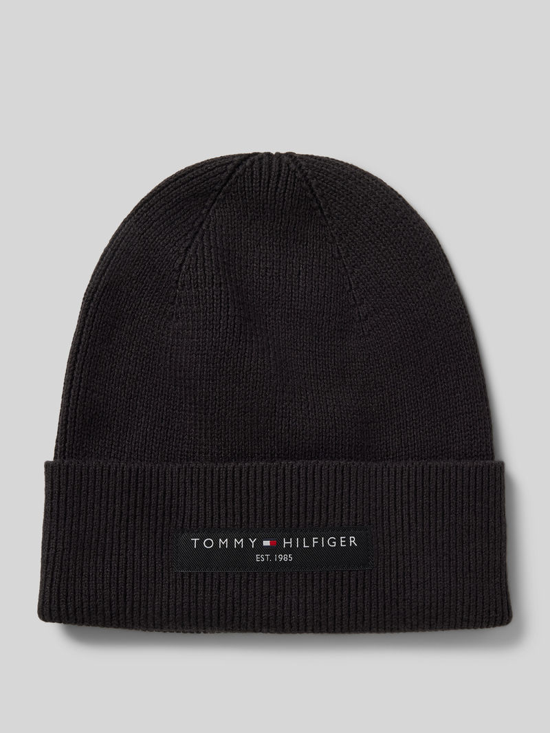 Tommy Hilfiger Gebreide muts met labelpatch, model 'FOUNDATION'