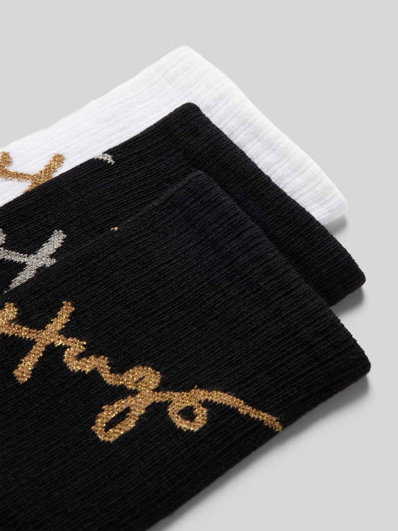 HUGO Sokken met labeldetail in een set van 3 paar