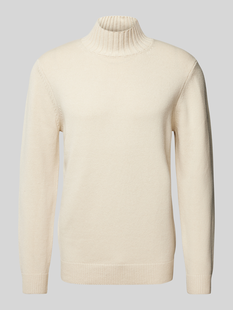 Profuomo Gebreide pullover met ribboorden