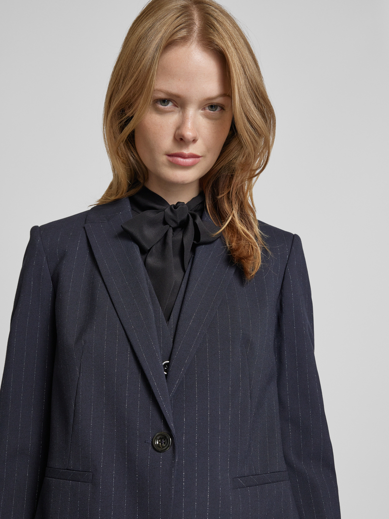 comma Regular fit blazer met knoopsluiting en paspelzakken