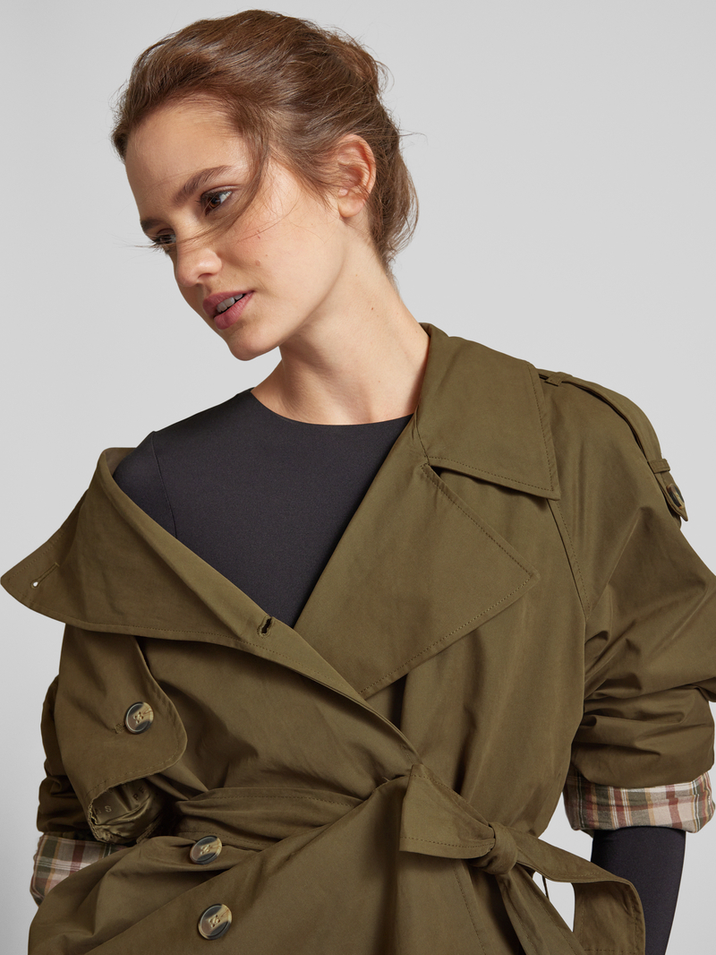 Pepe Jeans Trenchcoat met strikceintuur model 'BIANCA'