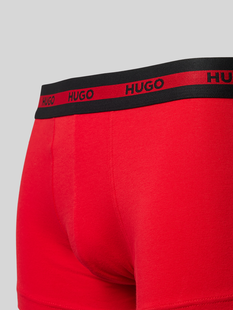 HUGO Boxershort met elastische band met logo in een set van 3 stuks