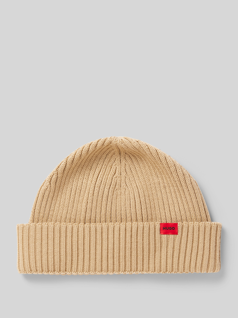 HUGO Beanie met labeldetail, model 'Xush'