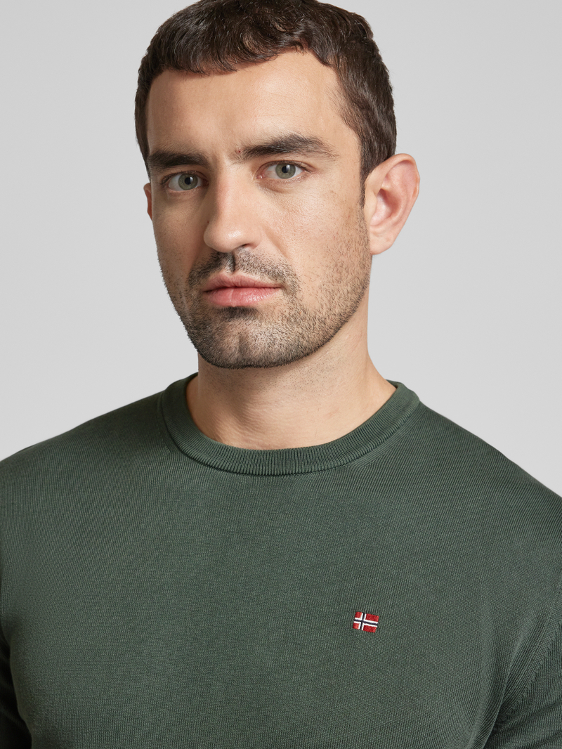 Napapijri Gebreide pullover met labelstitching model 'DROZ'