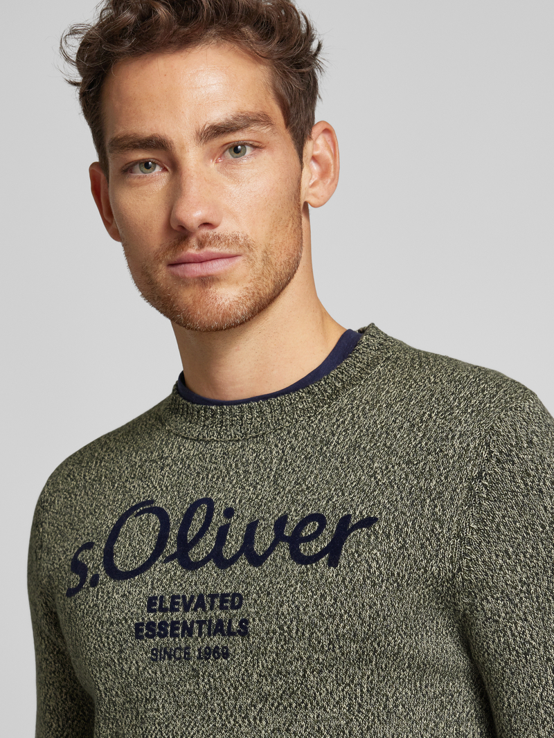 s.Oliver RED LABEL Regular fit gebreide pullover met logo