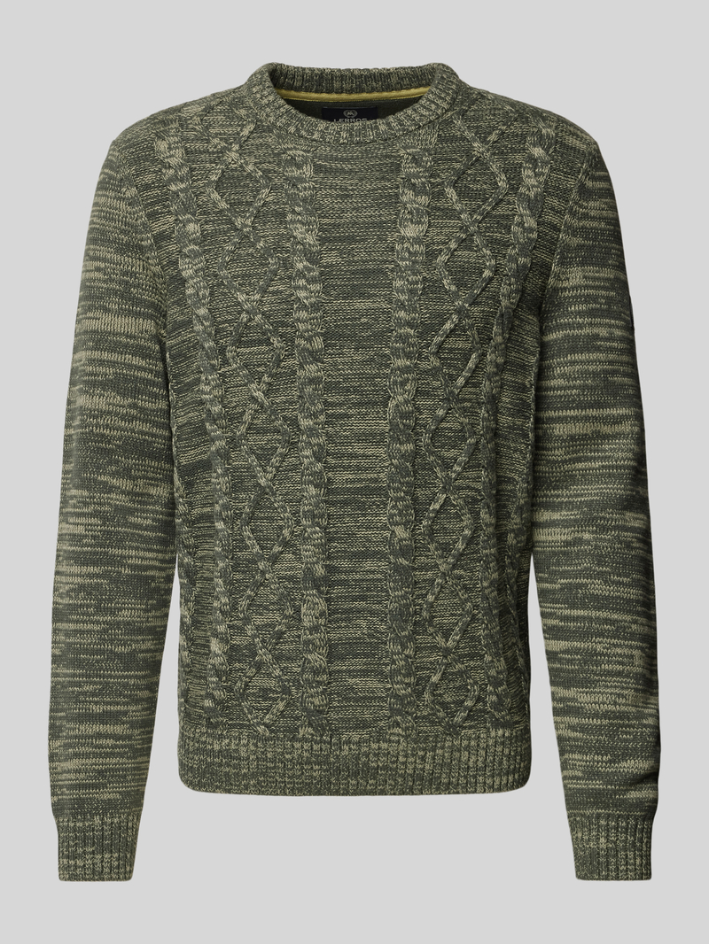Lerros Gebreide pullover met ribboorden